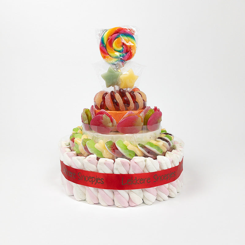 Snoeptaart 3 niveau's met spekken