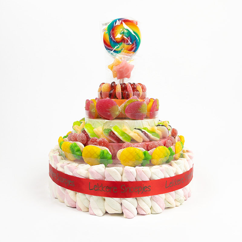 Snoeptaart 4 niveau's met spekken